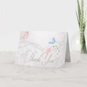 Whimsical Butterflies and Lace Thank You