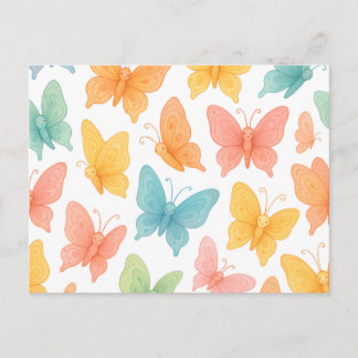 "Whimsical Butterflies" Announcement Postcard
