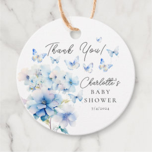 Whimsical Butterflies Baby Shower Favour Tags