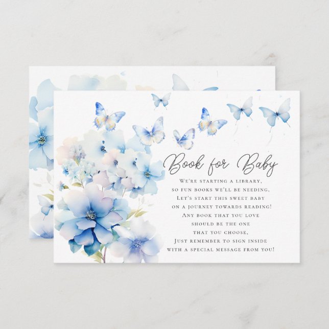 Whimsical Butterflies Book for Baby Enclosure Card (Front/Back)