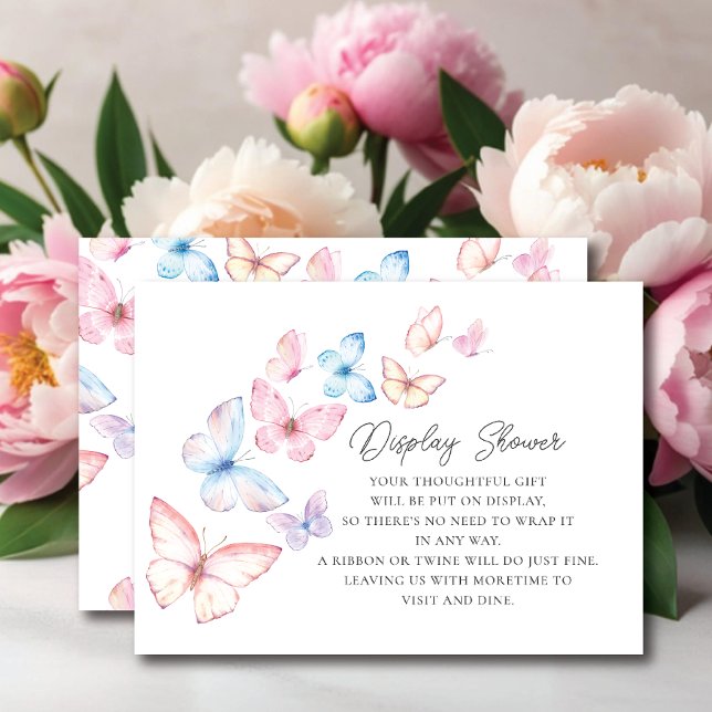 Whimsical Butterflies Display Shower Enclosure Card (Creator Uploaded)