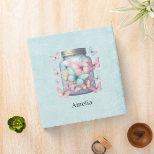 Whimsical Butterflies in a Jar Binder