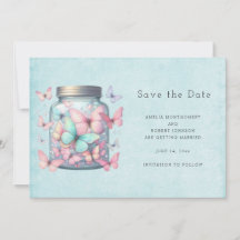 Whimsical Butterflies in a Jar
