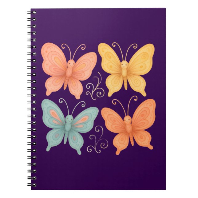 Whimsical Butterflies  Notebook (Front)