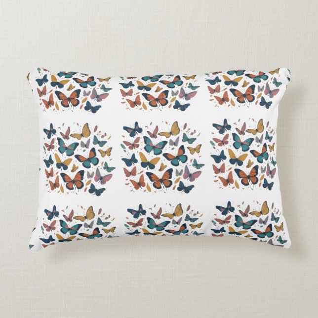 Whimsical Butterflies T-Shirt Accent Pillow (Front)