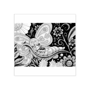 WHIMSICAL BUTTERFLY CHOCOLATES RUBBER STAMP