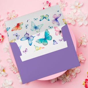 Whimsical Butterfly Envelope – Purple
