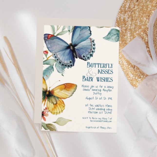 Whimsical Butterfly Fairytale Spring Baby Shower Invitation (Creator Uploaded)