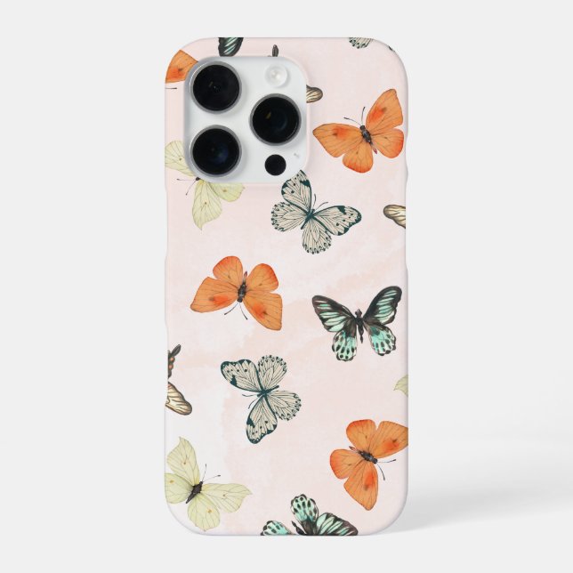 'Whimsical Butterfly Garden' iPhone 16 Pro Case (Back)