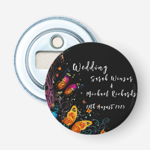 Whimsical Butterfly Garden Postcard Bottle Opener