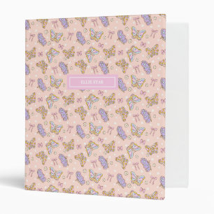 Whimsical Butterfly Girl Personalized Binder