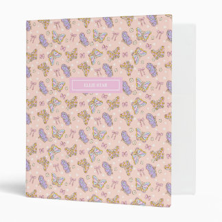 Whimsical Butterfly Girl Personalized Binder