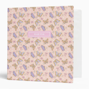 Whimsical Butterfly Girl Personalized Binder