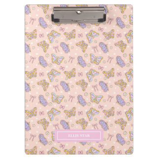 Whimsical Butterfly Girl Personalized Clipboard