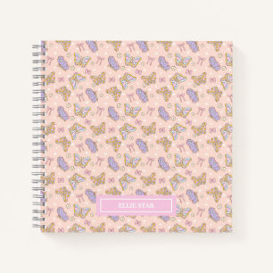 Whimsical Butterfly Girl Personalized Notebook