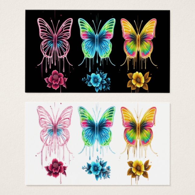 Whimsical Butterfly Symphony: Vibrant Colours (Front & Back)