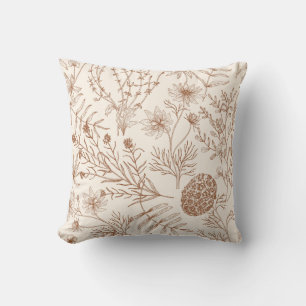 Whimsical Cacti and Succulents Throw Pillow