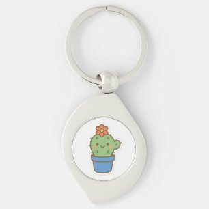 Whimsical Cactus Keychain