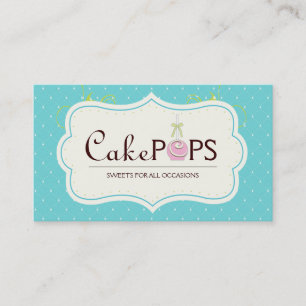 Whimsical Cake Pop Business Card