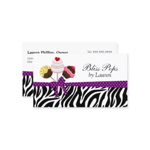 Whimsical Cake Pops Baker Business Card