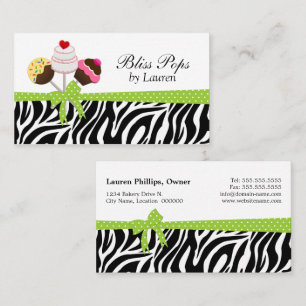 Whimsical Cake Pops Business Card