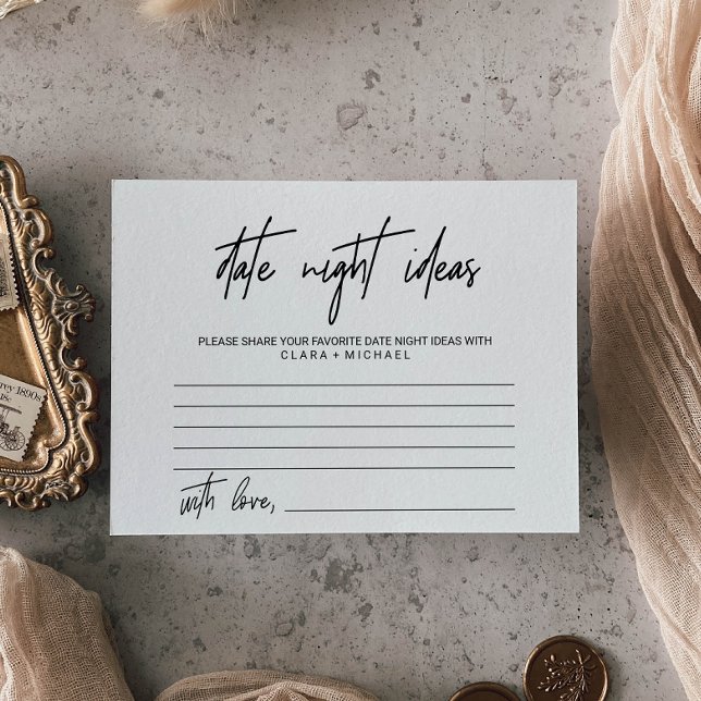 Whimsical Calligraphy Date Night Idea Cards (Creator Uploaded)