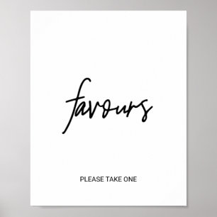 Whimsical Calligraphy Favours Sign