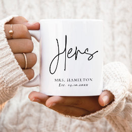 Whimsical Calligraphy Hers Gift Mug