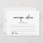 Whimsical Calligraphy Marriage Advice Cards<br><div class="desc">These whimsical calligraphy marriage advice cards are the perfect activity for a modern wedding reception or bridal shower. The design features elegant yet rustic typography for a simple minimal look. Personalize these cards with the name of the bride and groom.</div>