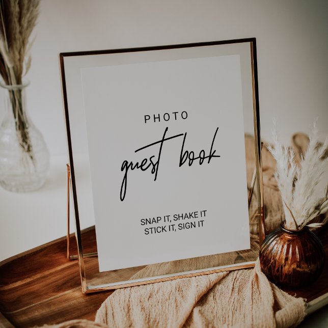 Whimsical Calligraphy Photo Guest Book (Creator Uploaded)