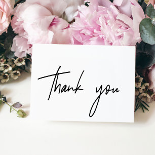 Whimsical Calligraphy Thank You Postcard