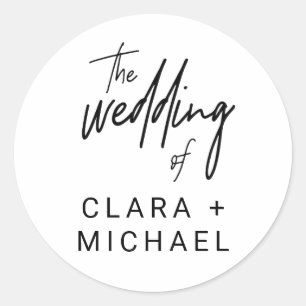 Whimsical Calligraphy Wedding Envelope Seals