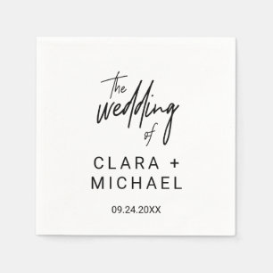 Whimsical Calligraphy Wedding Napkin