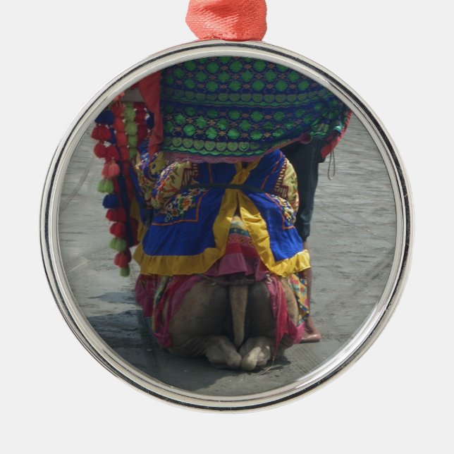 Whimsical Camel Art Print/Graphic Metal Ornament (Front)
