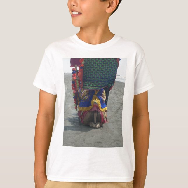Whimsical Camel Art Print/Graphic T-Shirt (Front)