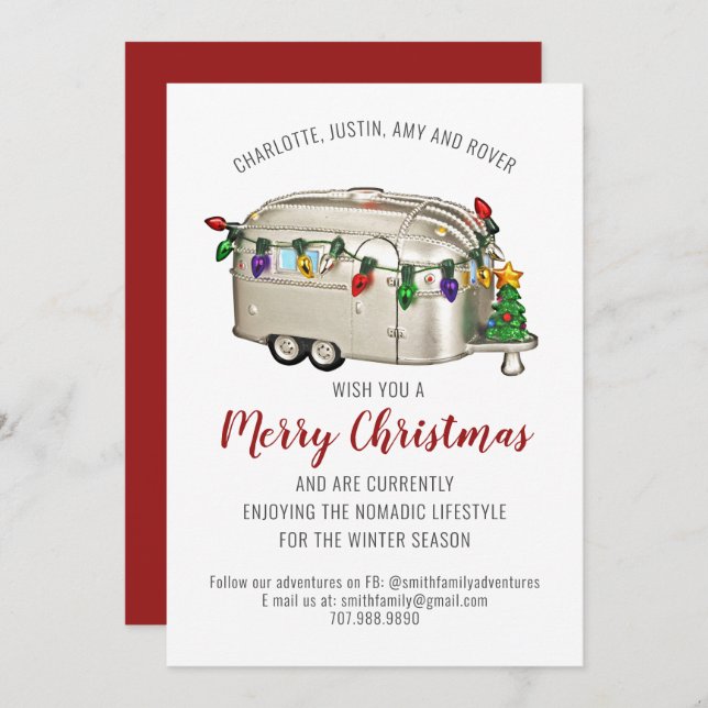 Whimsical Camper Seasonal Christmas (Front/Back)