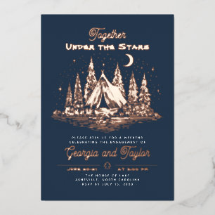 Whimsical Camping Under the Stars Engagement Party