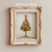 Whimsical Candy Christmas Tree Painting Holiday