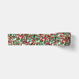 Whimsical Candy Sprinkles Christmas Holiday Satin Ribbon