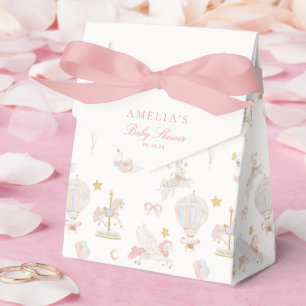 Whimsical Carousel Baby Shower Favour Box