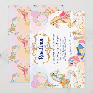 Whimsical Carousel Birthday Invitation Template
