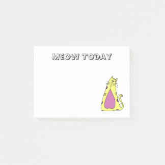 Whimsical Cartoon Cat Post-it Notes