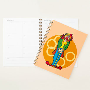 Whimsical Cartoon Clown with Bright Colors Planner