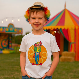 Whimsical Cartoon Clown with Bright Colors T-Shirt