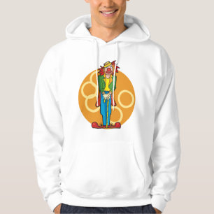 Whimsical Cartoon Clown with Bright Colours Hoodie