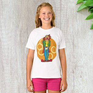 Whimsical Cartoon Clown with Bright Colours T-Shirt
