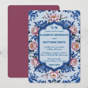 whimsical casual fresh romantic wedding invitation