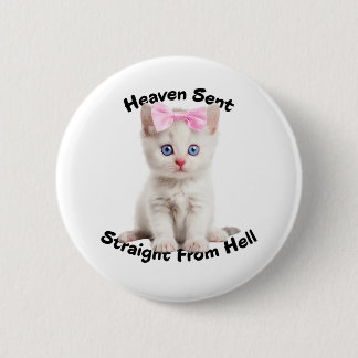 Whimsical Cat 2 Inch Round Button
