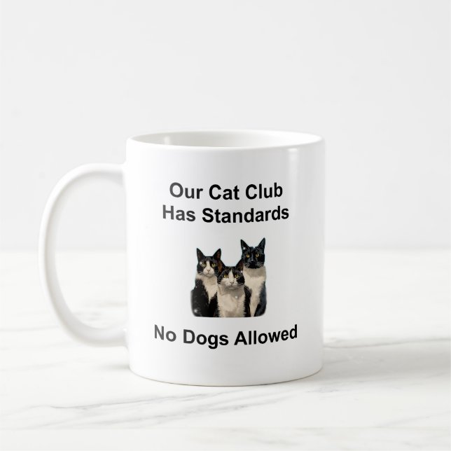 Whimsical Cat Coffee Mug (Left)