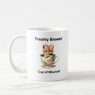 Whimsical Cat Coffee Mug
